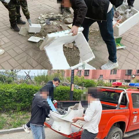 章党（街道）司法所组织社矫对象清理楼道 畅通“生命通道”