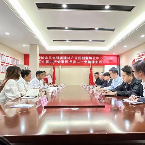 产业园创业孵化中心党支部 “学习中国共产党章程 贯彻二十大精神” 主题活动