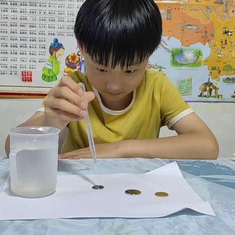 大家好！我是三（4）博毅班胡毅森，今天我要做的实验是《水中的特性与硬币表面张力 》