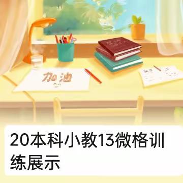 20级本科小教13班微格教学训练活动展示