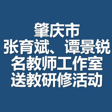 肇庆市张育斌、谭景锐名教师工作室送教研修活动-德庆县斌山中学站