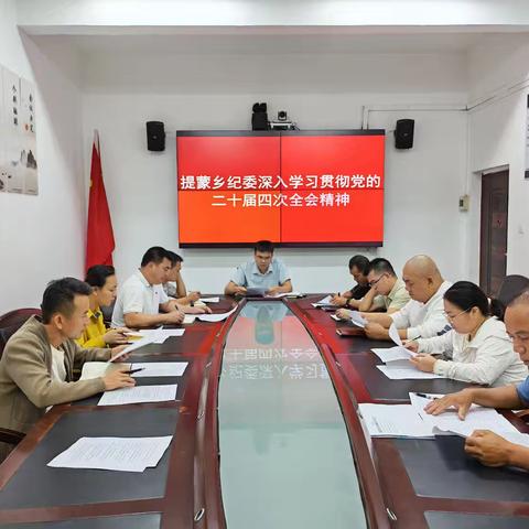 提蒙乡纪委深入学习贯彻党的二十届四中全会精神