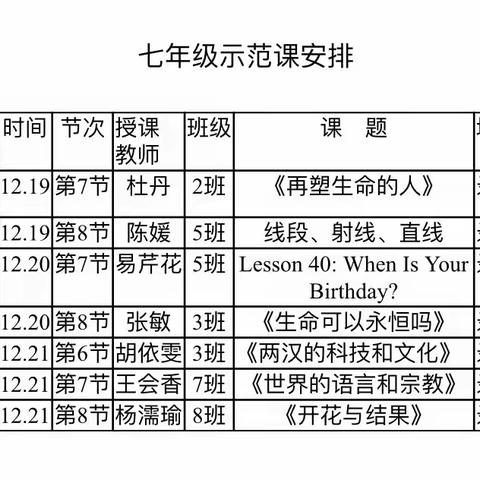 游刃三尺秀风采  砥砺前行沐芬芳————渭城区第二初级中学2023-2024学年度第一学期七年级示范课