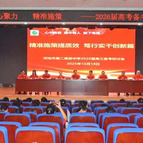 精准施策提质效，笃行实干创新篇——河池市第二高级中学2026届高三备考研讨会圆满落幕