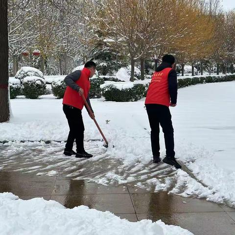 雪寒人心暖 携手除隐患 	         ——新乡县机关事务中心开展冬季扫雪活动