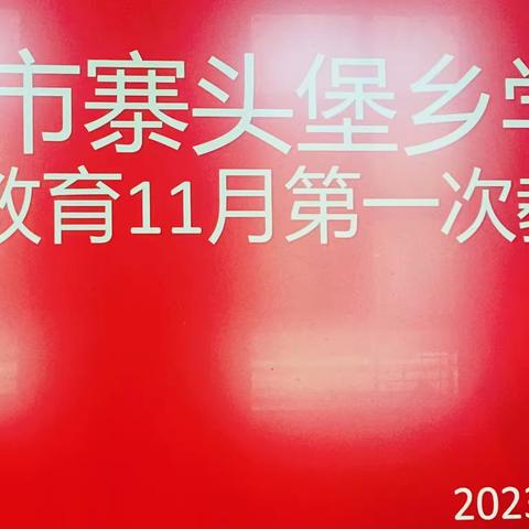 聚焦“教研”，“研”续成长——乐陵市寨头堡乡学区学前教育11月第一次教研