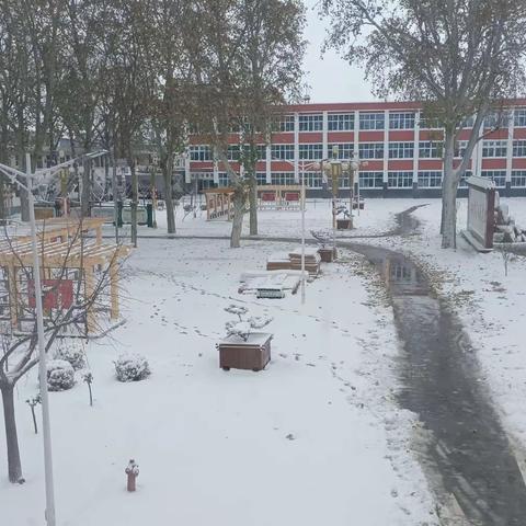 卫贤镇一中 师生团结一心铲雪，保障校园平安