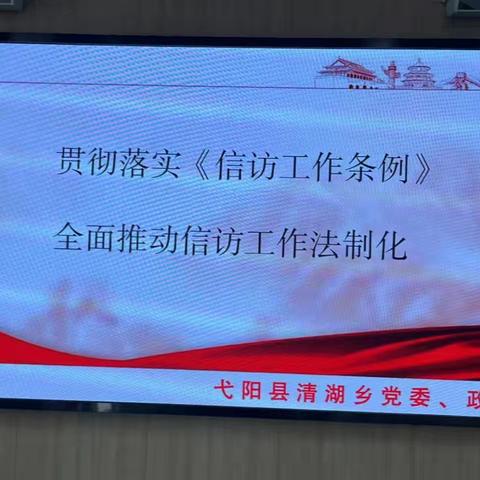 【扎实开展信访法治宣传 引导群众依法理性维权】——清湖乡开展信访工作法治化暨平安建设宣传活动