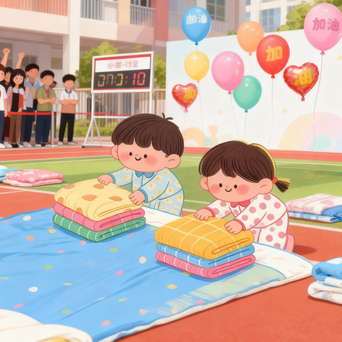 布帛间的修行，方寸里的乾坤 ﻿——记妥安乡罗申小学叠被子大赛