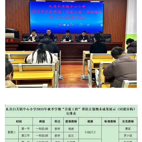 青蓝相继 星火相传——礼县白关镇中心小学2025年秋季学期“青蓝工程”师徒结对第二次汇报课活动纪实
