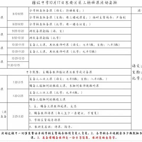 鸿志赛课促成长，三尺讲台竞芬芳—腰站中学东南片区样课活动