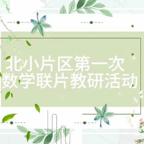 奋斗正当时，匠心谱芳华——北小片区第一次数学联片教研