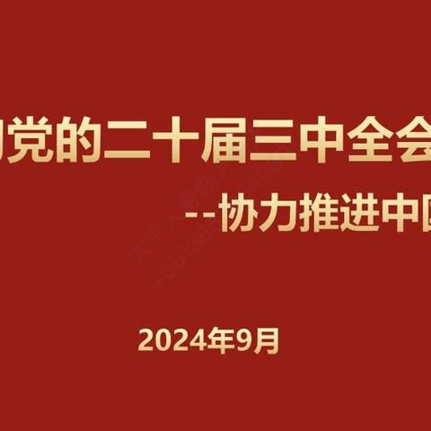 学习贯彻党的二十届三中全会精神                                  ---协力推进中国式现代化