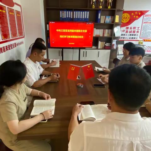 中共三亚亚龙湾喜来登联合支部召开党纪学习教育复盘总结会议