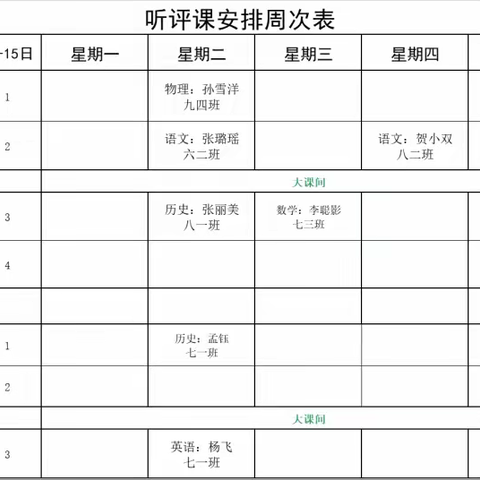 推门听课，以听促教——封丘县陈固镇初级中学理化生教研组第一轮听评课工作简报