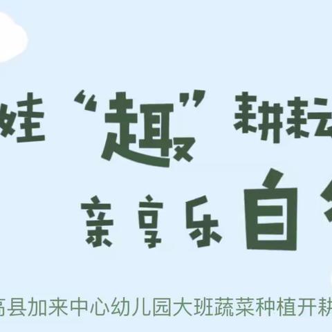 萌娃趣耕耘 心享乐自然——临高县加来中心幼儿园大班蔬菜种植开耕仪式