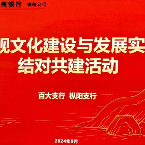 铜陵分行开展合规文化建设与发展实践结对共建活动