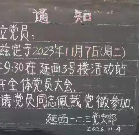 2023.11.07延西一.二.三支部组织党员上党课