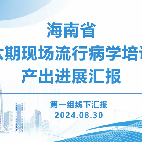 海南省第六期现场流行病学培训班第一组线下产出进展汇报