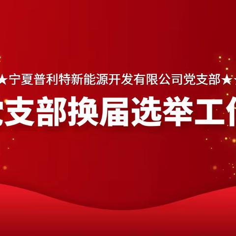 宁夏普利特新能源开发有限公司党支部换届选举党员大会