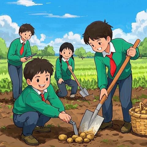 东环小学2206班挖掘土豆研学活动