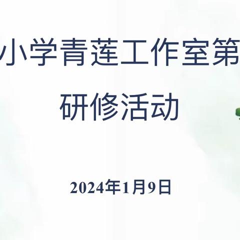 研思致新，赋能前行——黄河小学“青莲”工作室一月份研修纪实