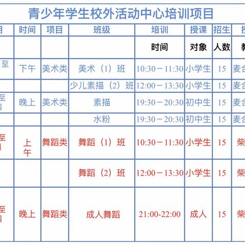 伽师县青少年学生校外活动中心2023秋季兴趣班招生简章