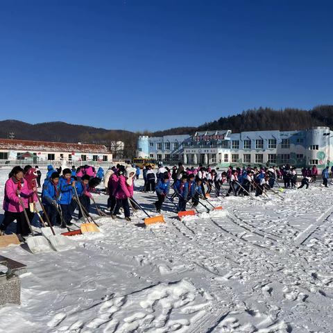 “扫雪我先行  劳动我最行”湾甸子镇中心小学扫雪劳动纪实