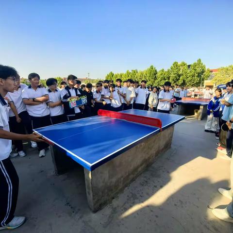 鹿邑县伯阳双语学校高中生乒乓球比赛圆满结束