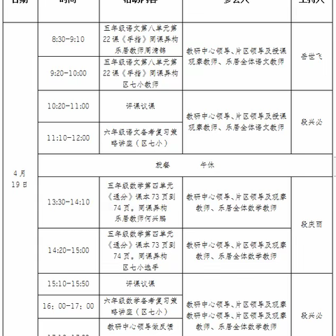 不负春光教研忙 携手并肩共成长