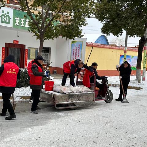 示范区姜营街道龙王庙社区齐心协力，共克时艰——“门前五包”清除积雪行动