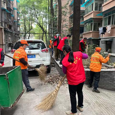 牛角塘社区开展卫生大扫除 助力蓝天保卫战