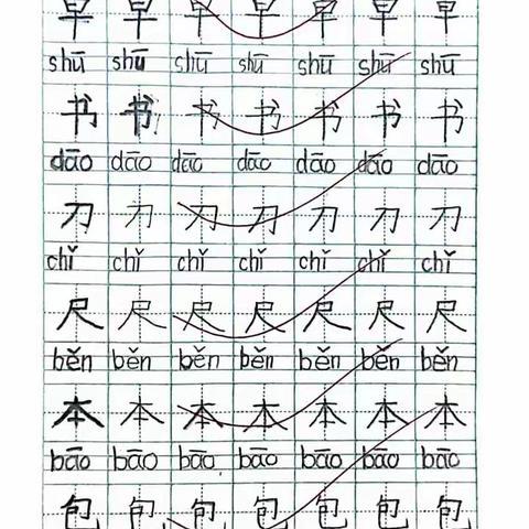 撇捺书写中国汉字 七彩描绘快乐童年            ——航空港区三赵小学优秀作业展记