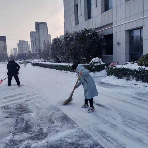 曹县医保局开展“干干净净迎新年”扫雪行动