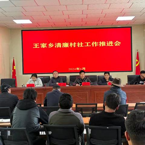 王家乡清廉村社工作推进会