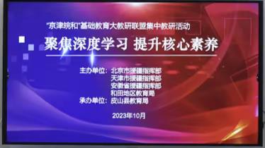 "京津皖和"基础教育大教研联盟集中教研活动—皮山站小学数学组