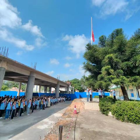 灵山县新圩镇洲塘小学党建引领“迎国庆，颂祖国”主题活动