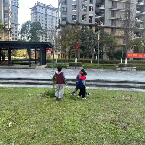 启文小学润墨中队丹青小队学雷锋清理杂草活动纪实