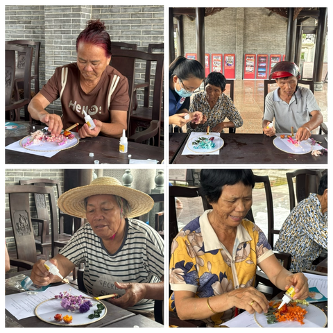 “银龄乐聚，共绘夕阳”老年人手工小组活动第二节