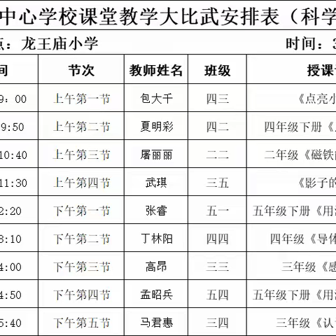 东风化雨润新芽，科学比武绽芳华——白河中心学校“教师课堂教学大比武”活动纪实(小学科学组)