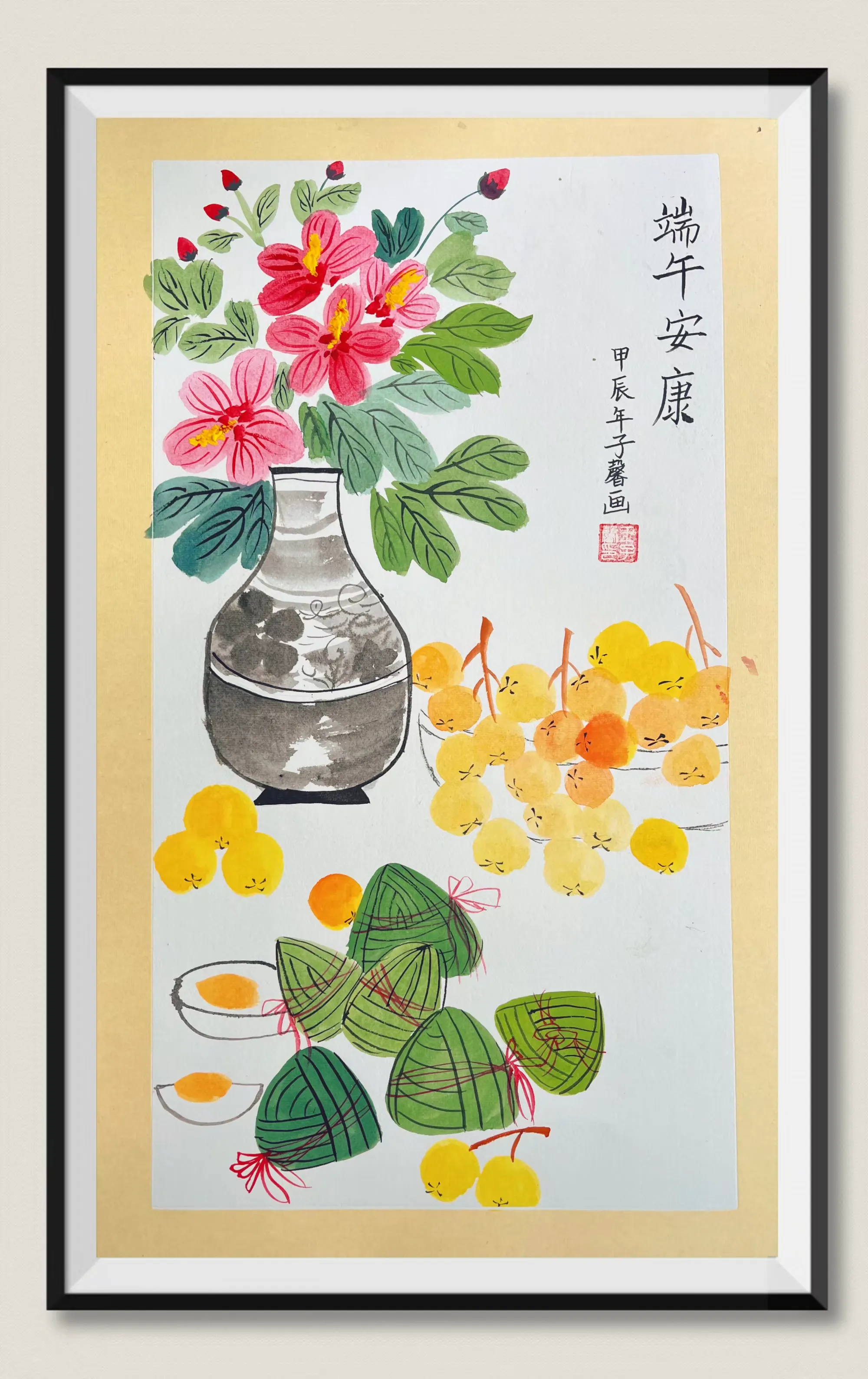 🌟🌟学习国画公鸡🐔的写意画法,重难点在于公鸡的动态比例,注意