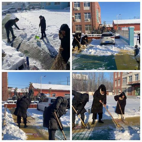 浴“雪”而战，为师生扫出平安路——武城县特殊教育中心开展扫雪除冰活动