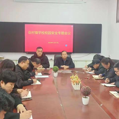 岳村镇召开学校校园安全专题会议