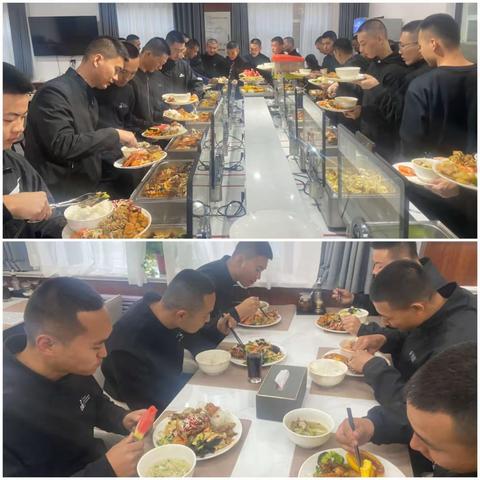 上郡路消防救援站组织开展中秋国庆节日会餐活动