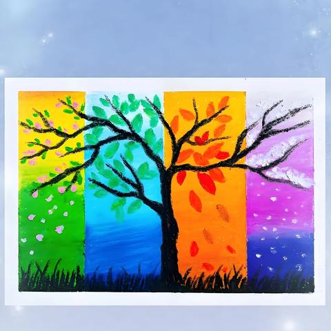 我眼中的四季 益阳平高学校一年级 诗歌仿写及配画活动