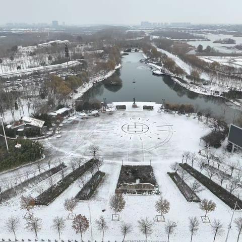 雪后湿地 濮阳金堤河国家湿地公园