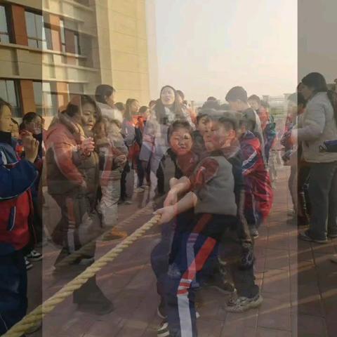 “齐心合力一根绳  团结奋进一条心”——胡桥一中小学部迎元旦拔河比赛