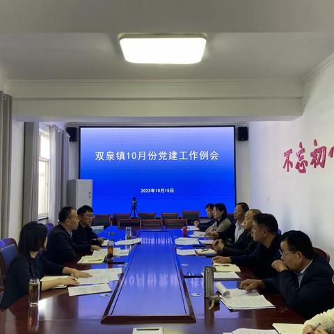 双泉镇召开10月份基层党建工作例会