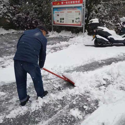 清雪除冰保畅通  为工扫出安全路