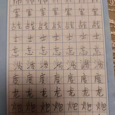 二年级上册寒假写字2